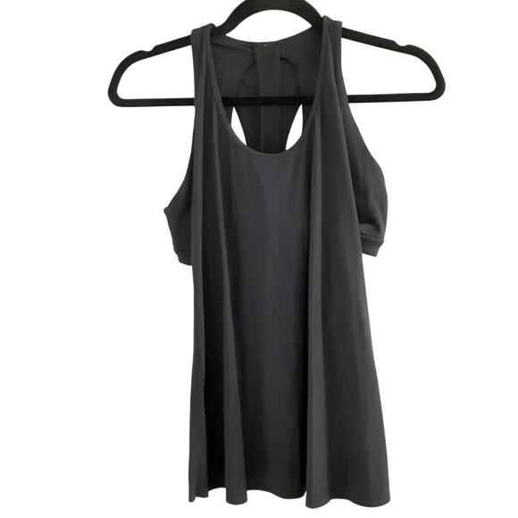 Lululemon Cross Conditioning 2 in 1 Tank Top Black Medium Support Sports Bra 4 - Picture 3 of 8